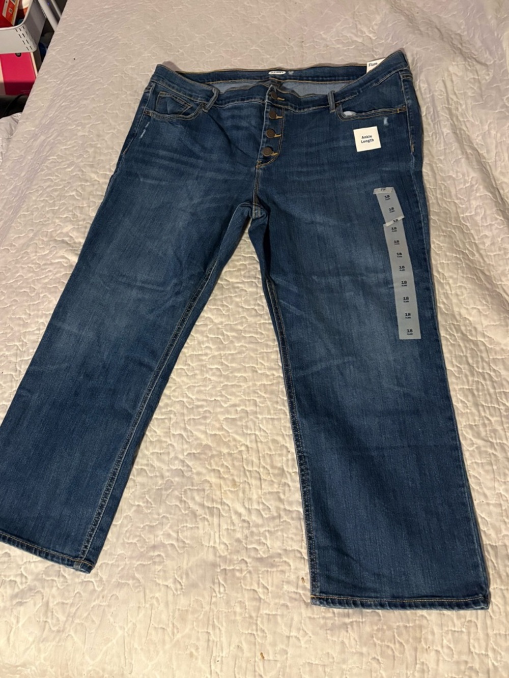 Old Navy Women's Dark Blue Cropped Ankle Jeans